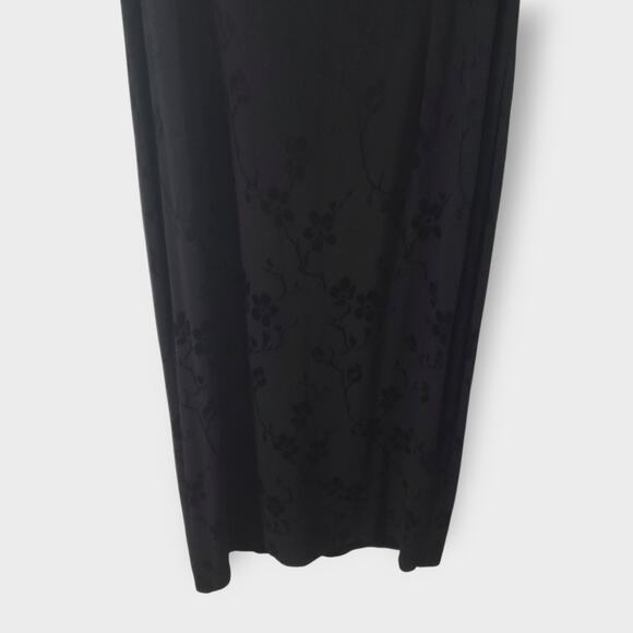 Cut Loose Black Floral Embossed Sleeveless Maxi Dress Large Dark Romance Y2K - Picture 3 of 11